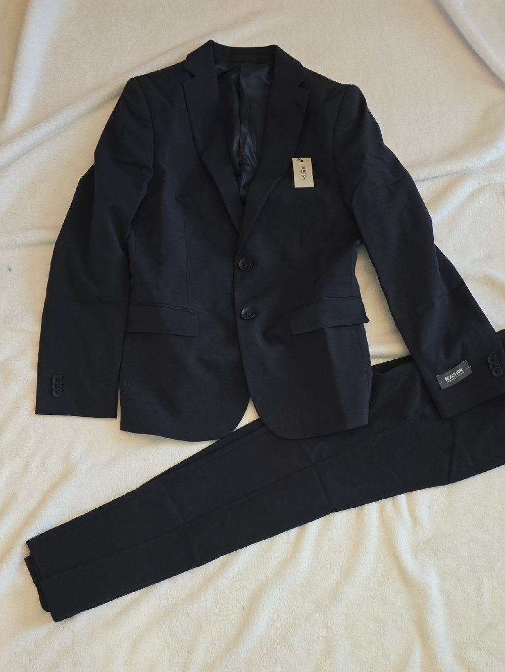 Reaction Kenneth Cole Boys 2 Piece Suit Set- NAVY BLUE